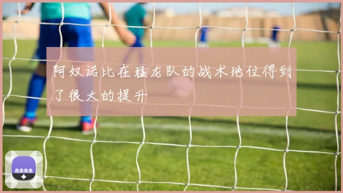 阿奴诺比在猛龙队的战术地位得到了很大的提升